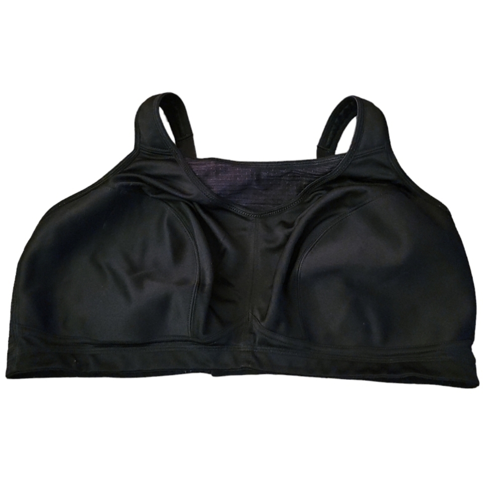 Glamorise sz 44 DD black wireless sports bra WL371
